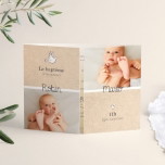 Faire-part de baptême personnalisés jumeaux