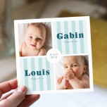 Faire-part de naissance jumeaux