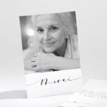 Cartes de remerciements décès personnalisées avec photo