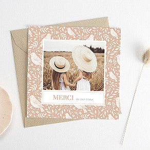 Carte remerciement Communion