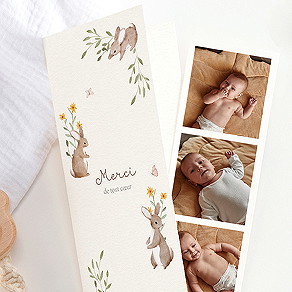 Carte remerciement Naissance