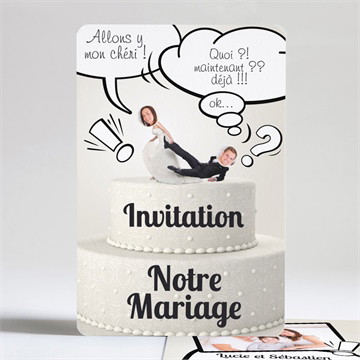 Faire-part mariage notre gâteau
