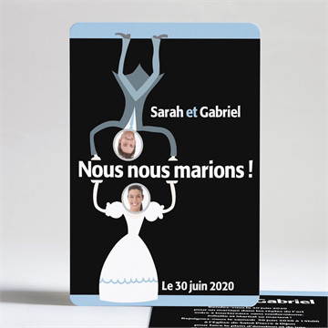 Faire-part mariage annonce décalée