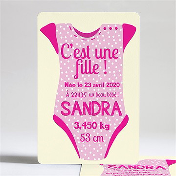 Faire-part naissance c est une sacré fille