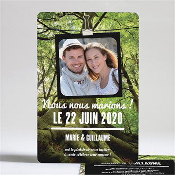 Faire-part mariage marions nous dans les bois