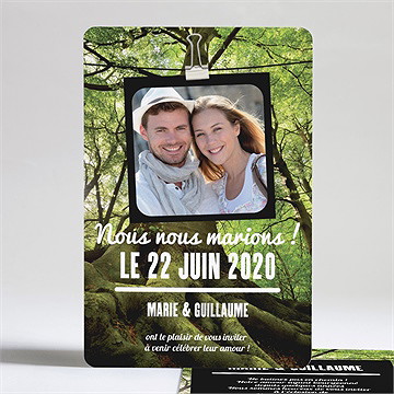 Faire-part mariage marions nous dans les bois