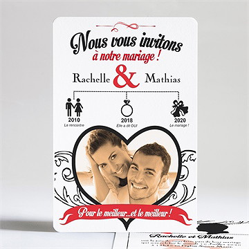 Faire-part mariage pour le meilleur
