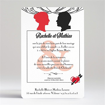 Faire-part mariage pour le meilleur - Dos du faire-part