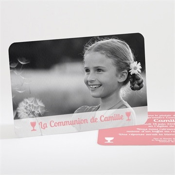 Faire-part communion beauté naturelle