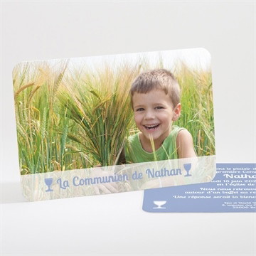 Faire-part communion original recto verso