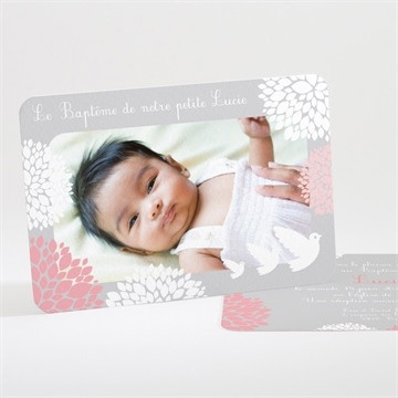 Faire-part de baptême tendre bonheur