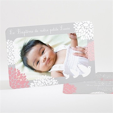 Faire-part de baptême tendre bonheur