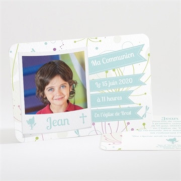 Faire-part communion communion champêtre