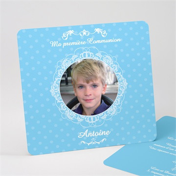 Faire-part communion moderne et doux
