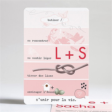 Faire-part mariage le joli noeud du mariage