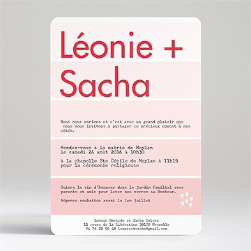 Faire-part mariage le joli noeud du mariage - Dos du faire-part