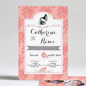 Faire-part mariage vintage et élégant