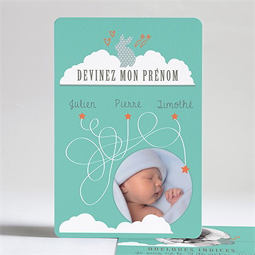 Faire-part naissance devinez mon prenom