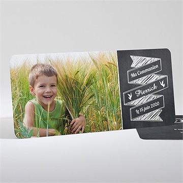 Faire-part communion a la craie