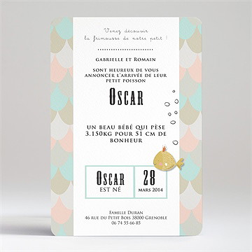 Faire-part naissance faisons des bulles - Dos du faire-part