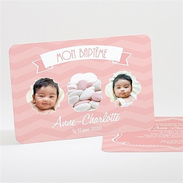 Faire-part de baptême arabesque