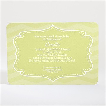 Faire-part communion en famille - Dos du faire-part