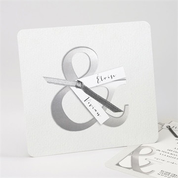 Faire-part mariage esperluette et étiquettes