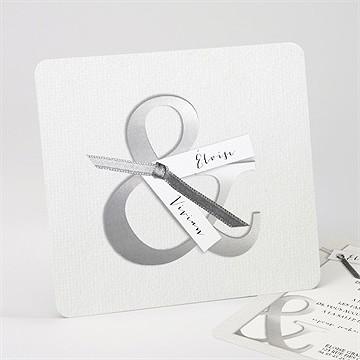 Faire-part mariage esperluette et étiquettes