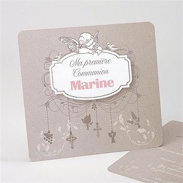 Faire-part communion jolie annonce