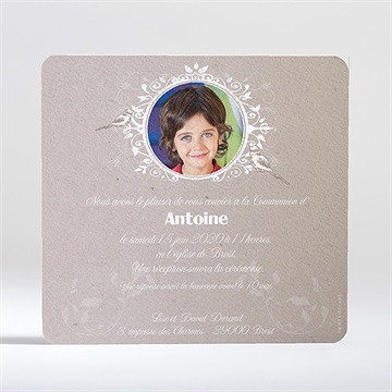 Faire-part communion pendentifs - Dos du faire-part