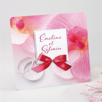 Faire-part mariage pluie de fleurs