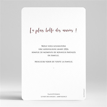 Carte de voeux tranches de vie - Dos de la carte