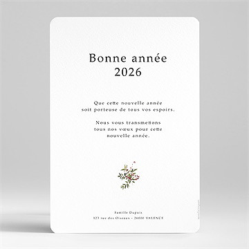 Carte de voeux joie amour et réussite - Dos de la carte