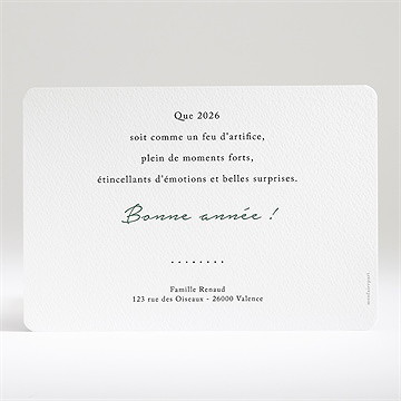 Carte de voeux santé et bonheur - Dos de la carte