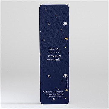 Carte de voeux marque page polaroid - Dos de la carte