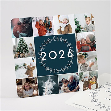 Carte de voeux de beaux contours