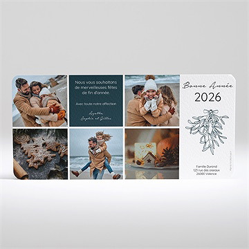 Carte de voeux les voeux en mosaique