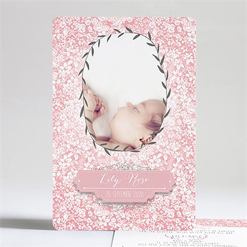 Faire-part naissance photo dans sa couronne