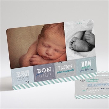 Faire-part naissance bons pour !