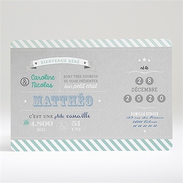 Faire-part naissance bons pour ! - Dos du faire-part