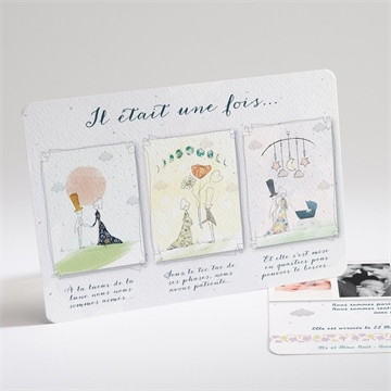 Faire-part naissance son histoire illustrée