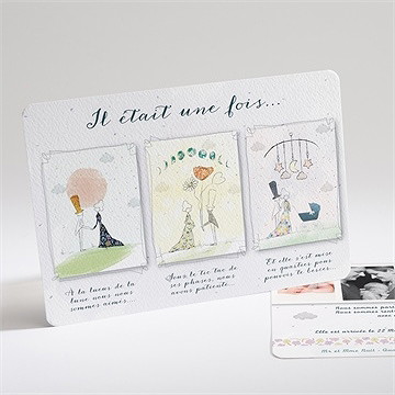 Faire-part naissance son histoire illustrée
