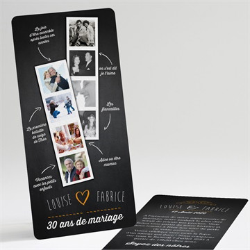Invitation anniversaire de mariage notre retrospective