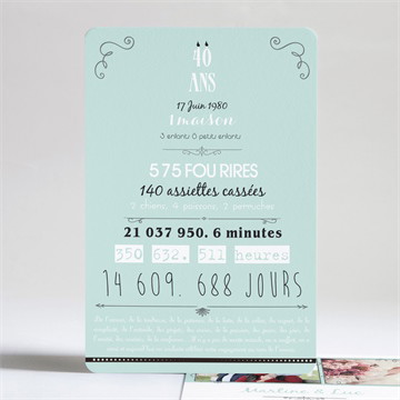 Invitation anniversaire de mariage création originale