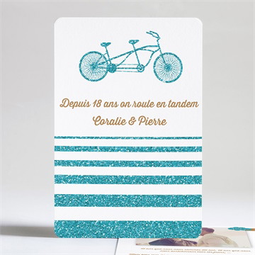 Invitation anniversaire de mariage notre tandem