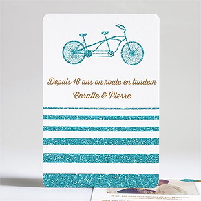 Invitation anniversaire de mariage notre tandem