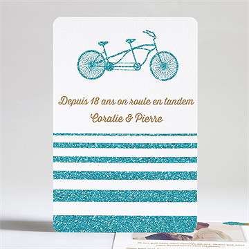 Invitation anniversaire de mariage notre tandem