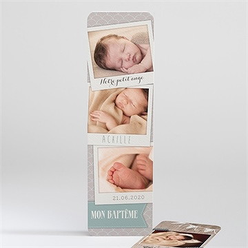 Faire-part de baptême photos en cascade