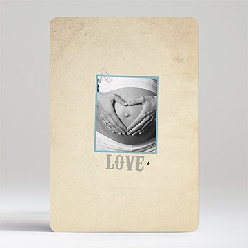 Faire-part baby shower le partage - Dos du faire-part