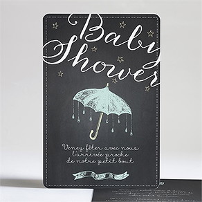 Faire-part baby shower baby shower original ardoise